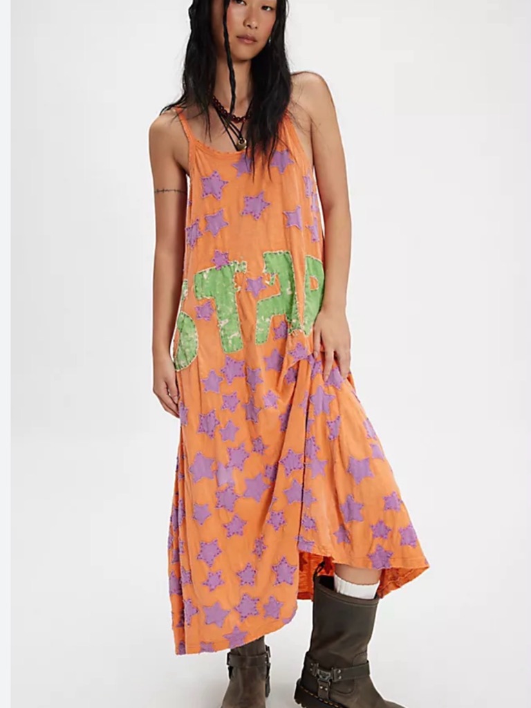 Magnolia Pearl Star Applique Lana Tank Dress Nwt Vision
